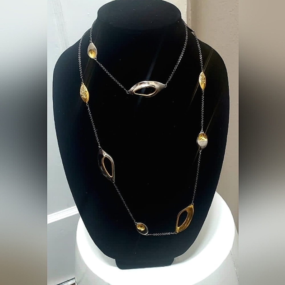 Long Multitone Chain Necklace. 🌴 - Picture 6 of 11